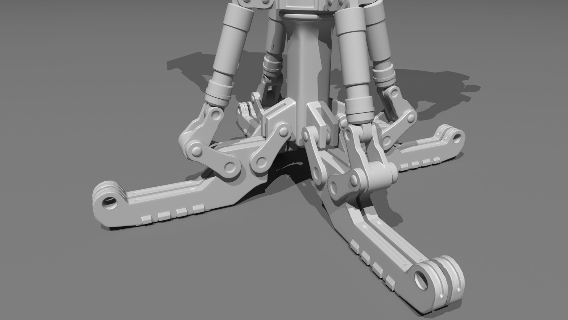 Spaceship Claw-type landing gear 3D model_7