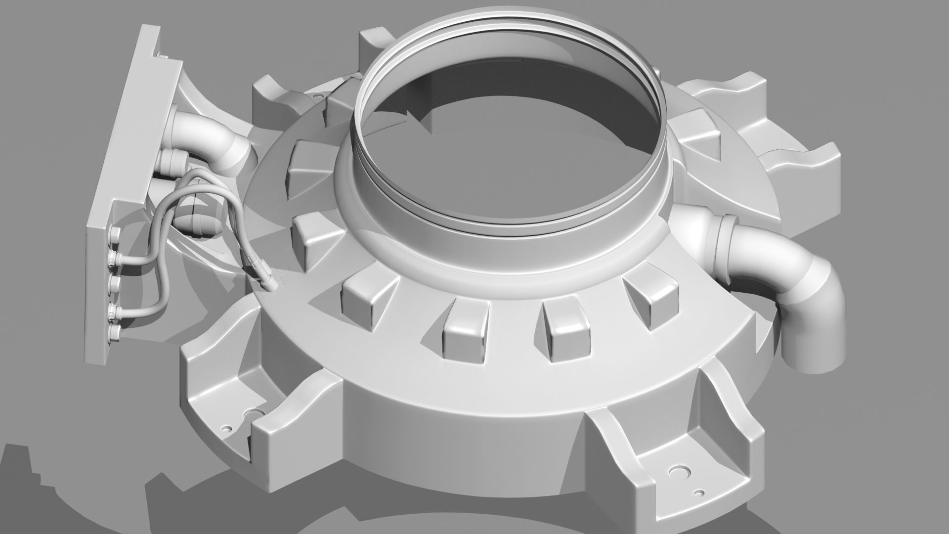 Spaceship Claw-type landing gear 3D model_17