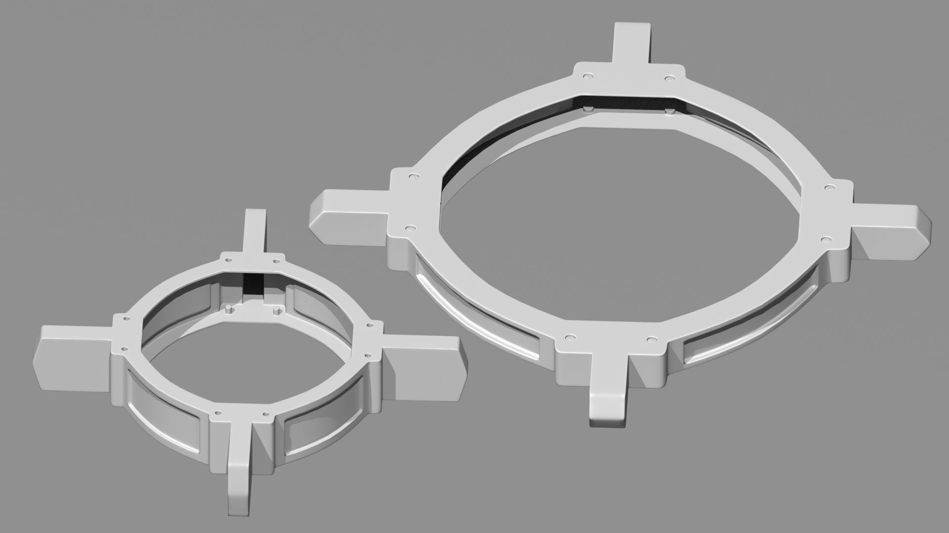 Spaceship Claw-type landing gear 3D model_19