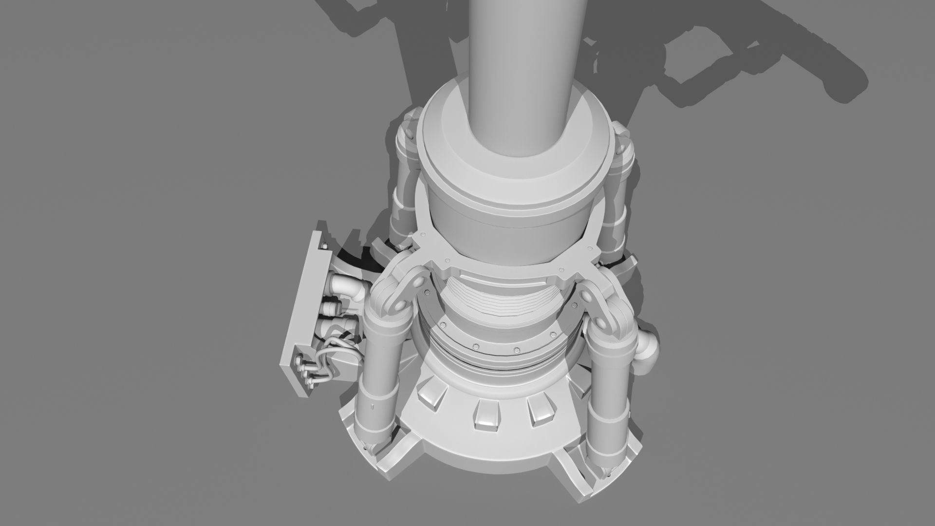 Spaceship Claw-type landing gear 3D model_10