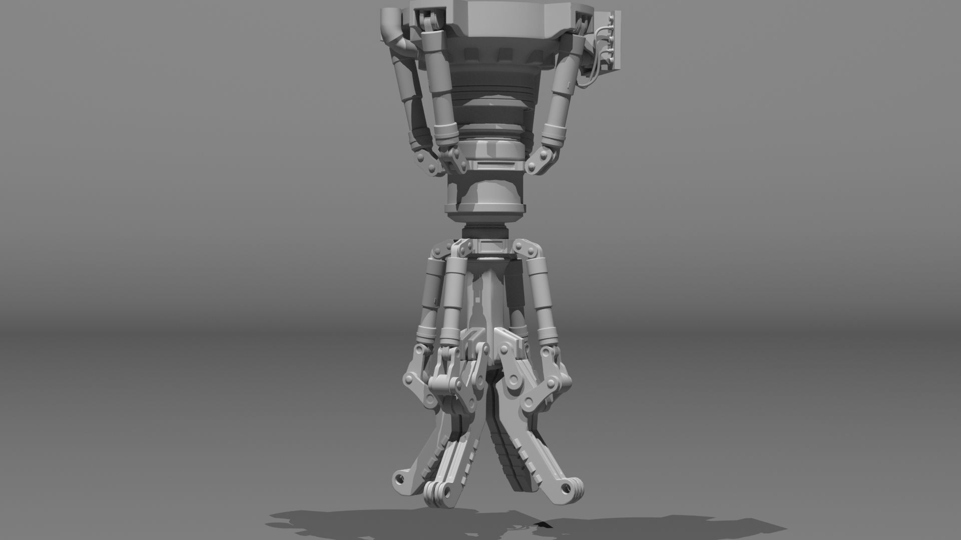Spaceship Claw-type landing gear 3D model_3