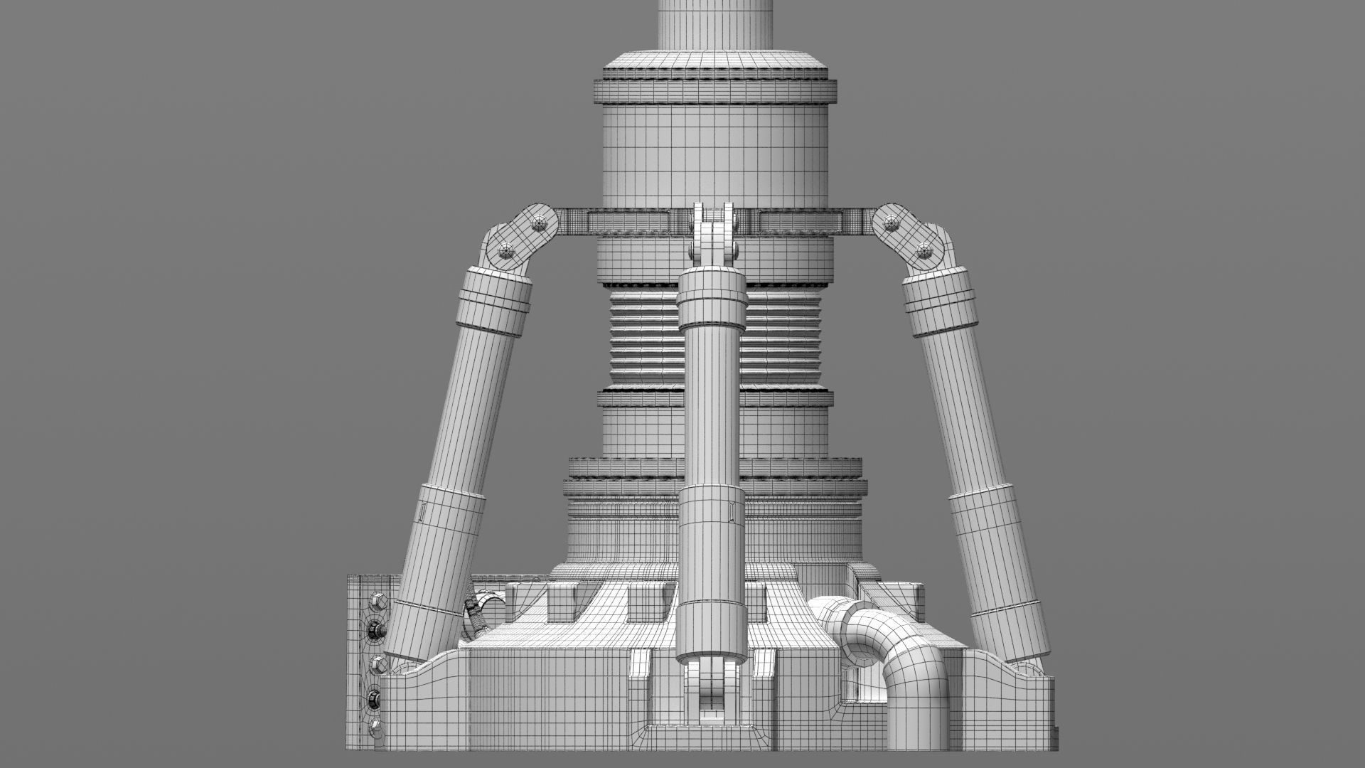 Spaceship Claw-type landing gear 3D model_14