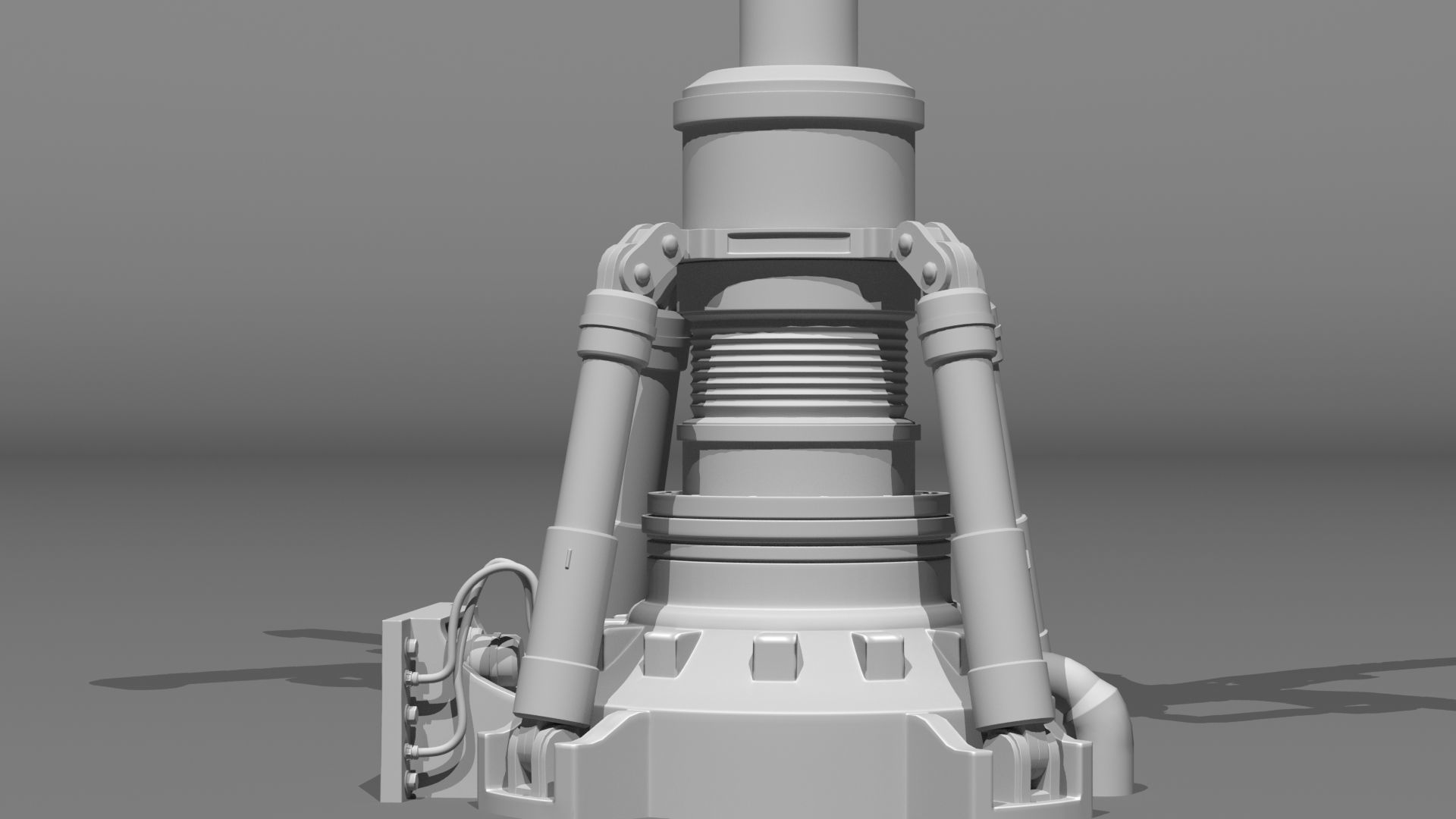 Spaceship Claw-type landing gear 3D model_11