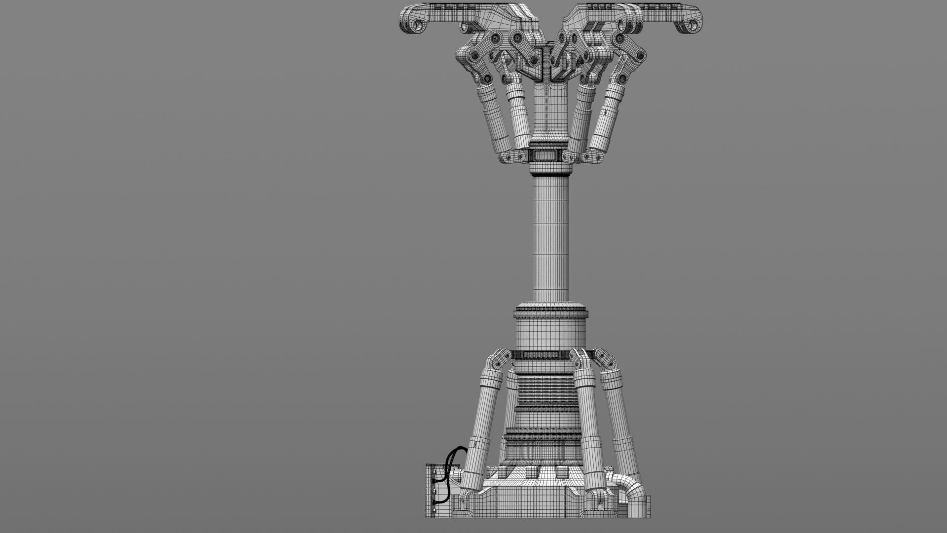 Spaceship Claw-type landing gear 3D model_12