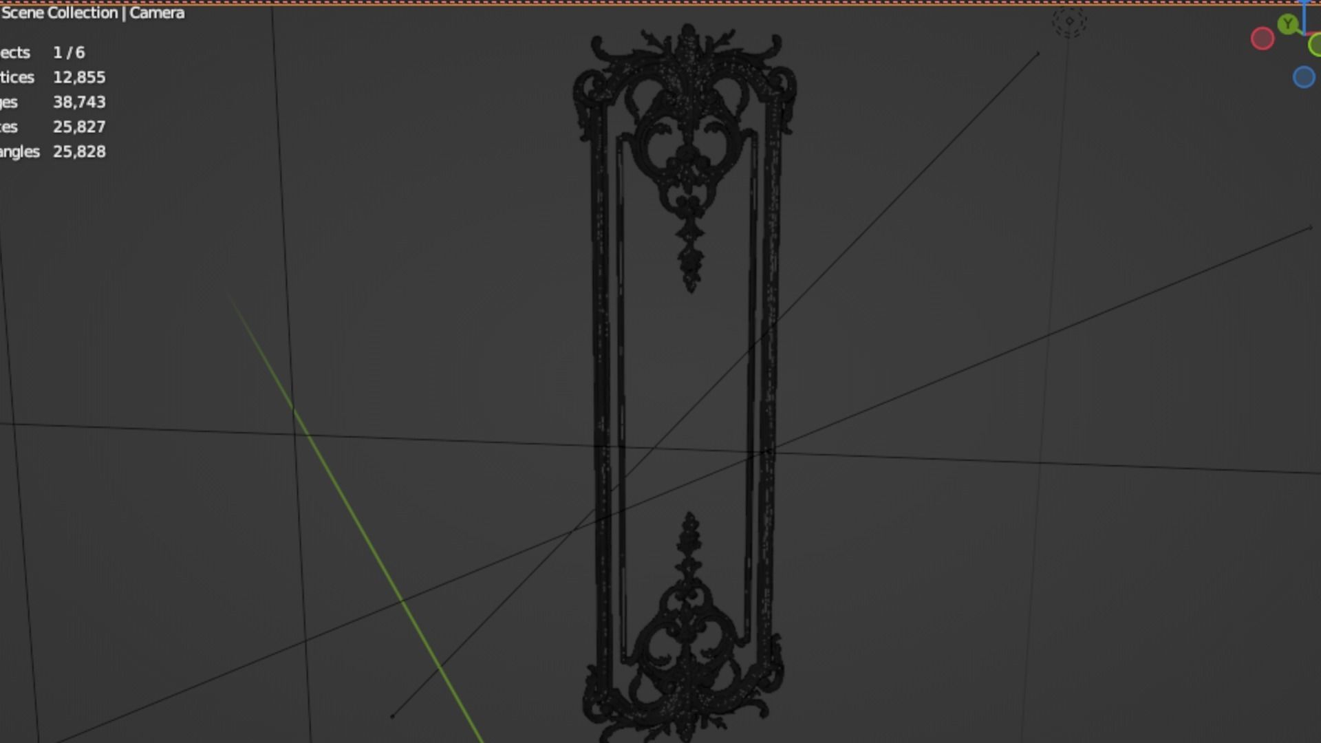 Classic decor ornament 118 3D model_7