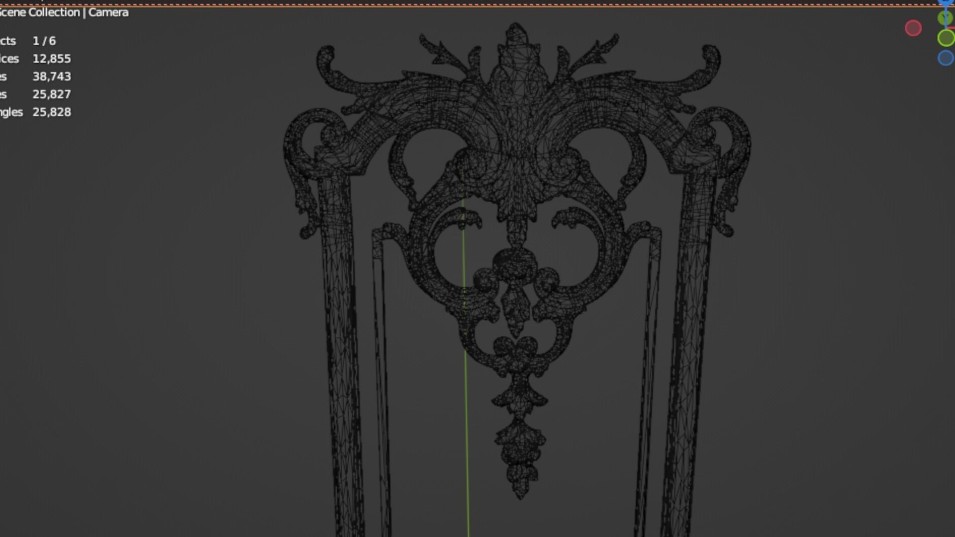 Classic decor ornament 118 3D model_6