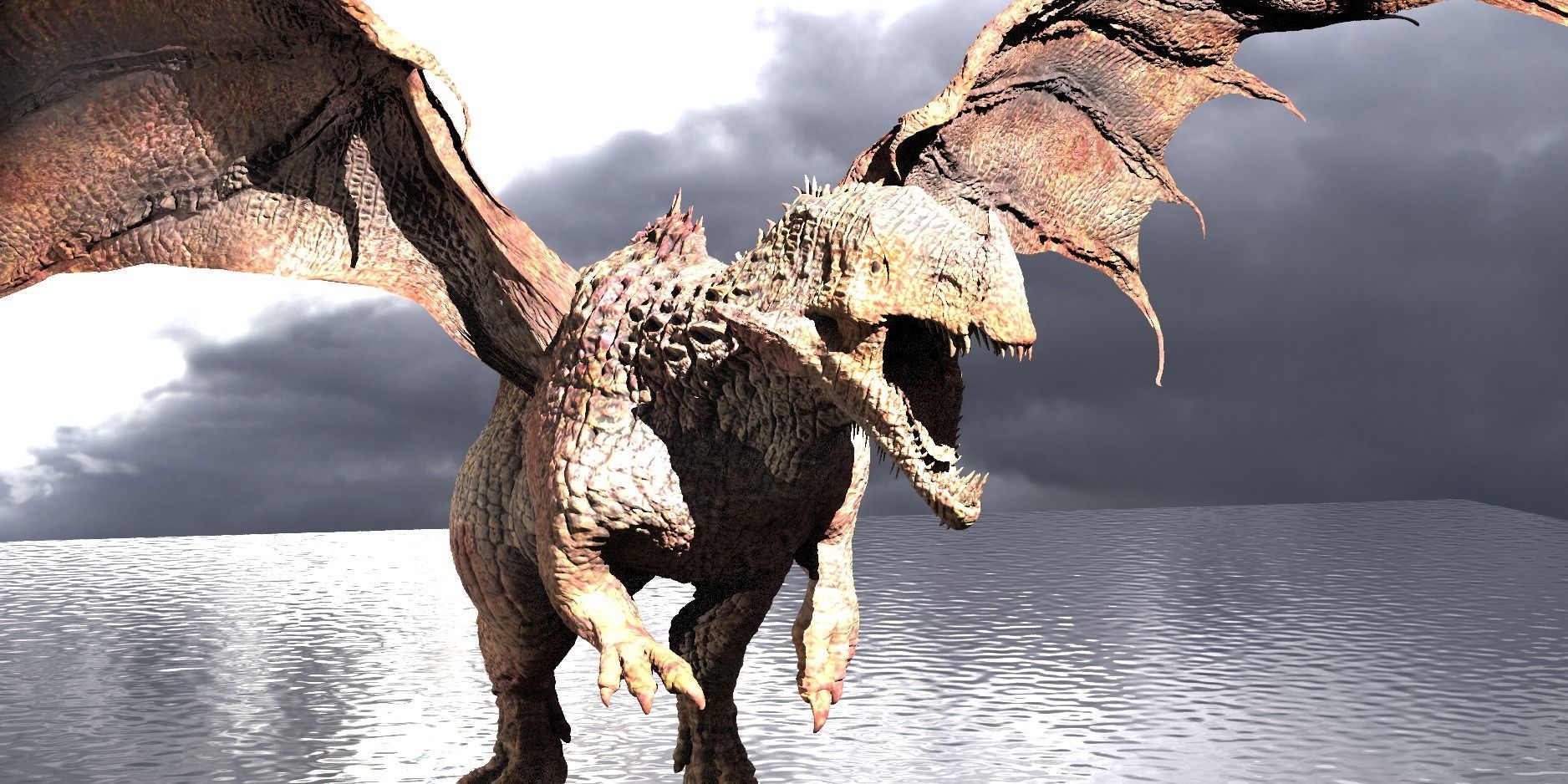 Viking Dragon King 3D model_3