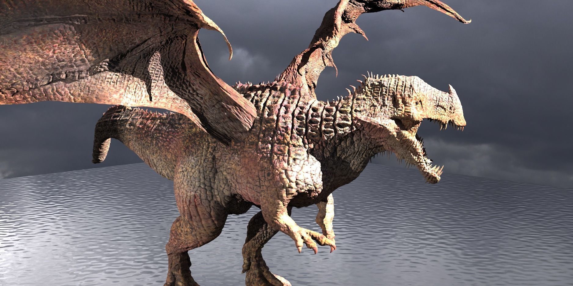 Viking Dragon King 3D model_1