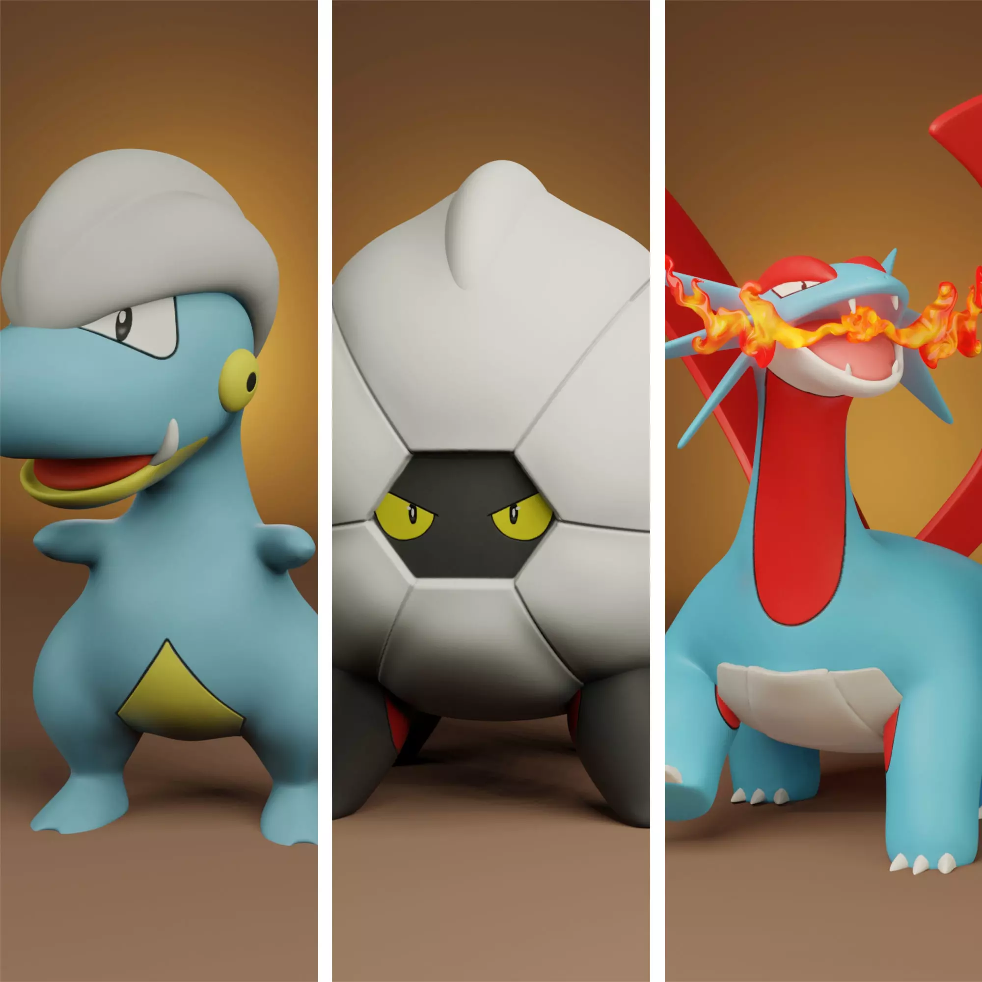 pokemon bagon evolution pack 3D print model_0