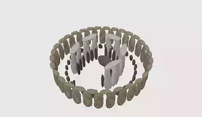 Stonehenge in shape of circle Free low-poly 3D model
