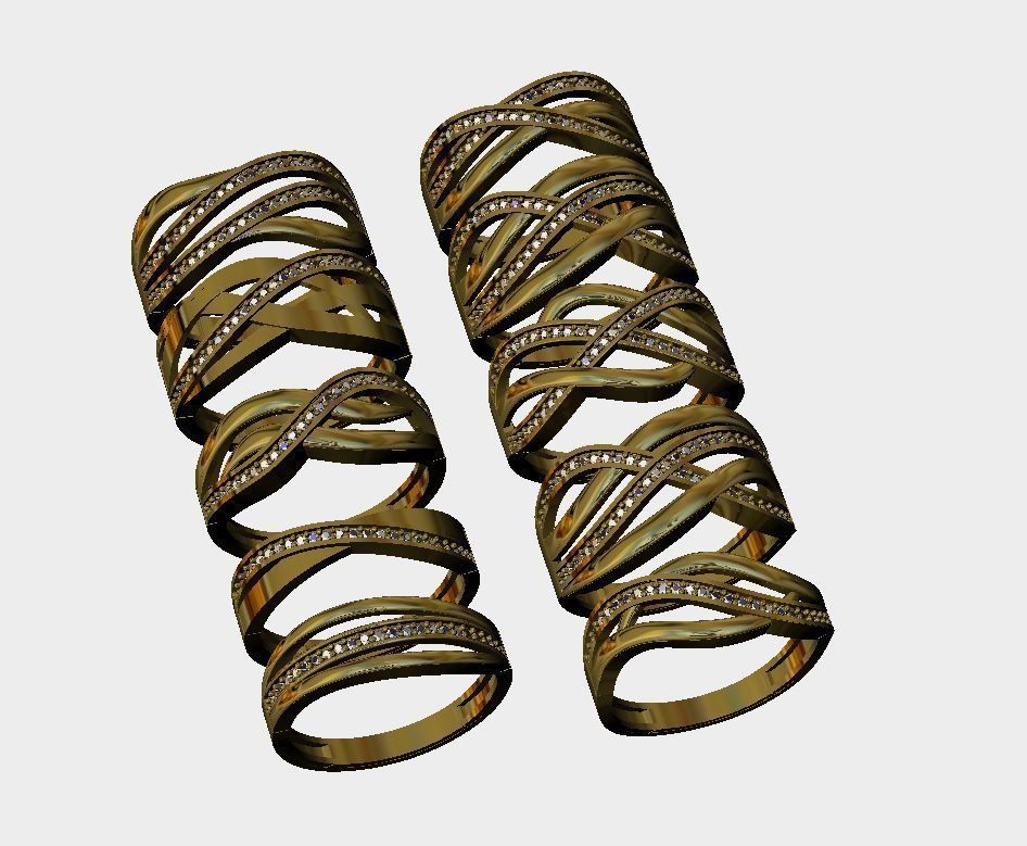 light stone ring 3D print model_1