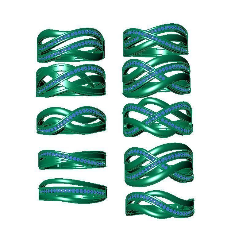 light stone ring 3D print model_2