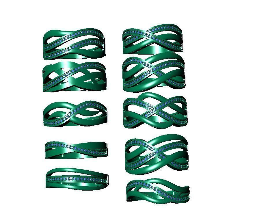 light stone ring 3D print model_4