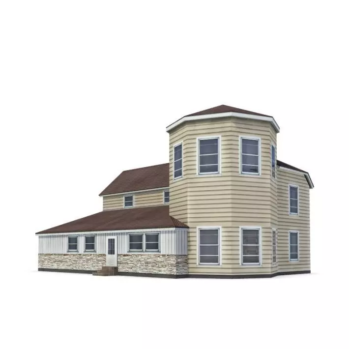Two Story Model Home 3D model_0