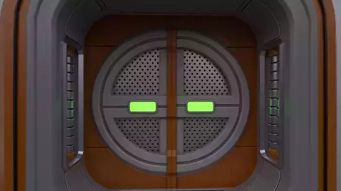 Sci Fi Airlock Door Low-poly 3D model