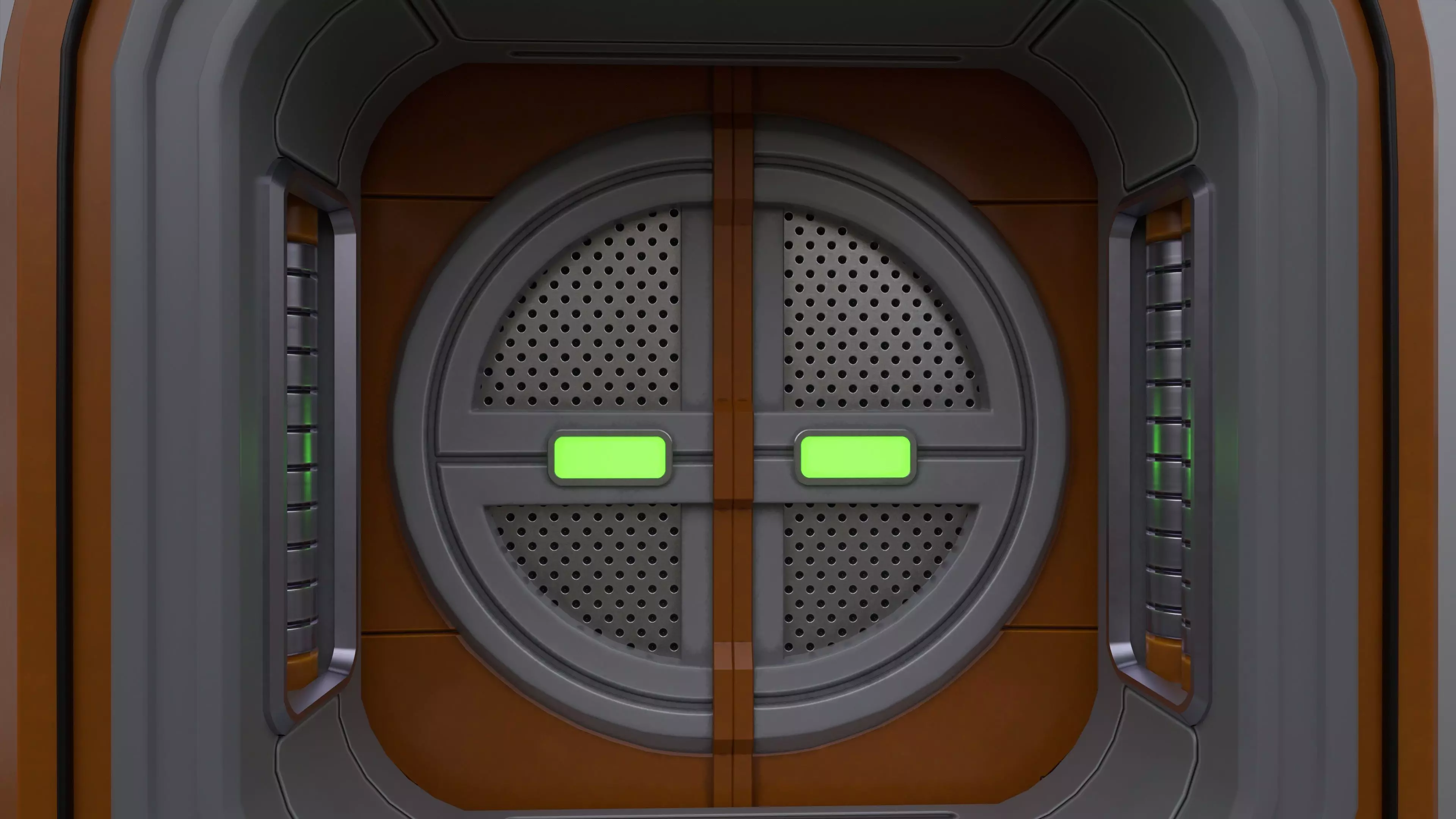 Sci Fi Airlock Door Low-poly 3D model