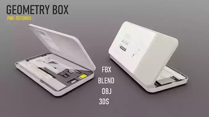 Pencil Box 3D Model Low-poly 3D model