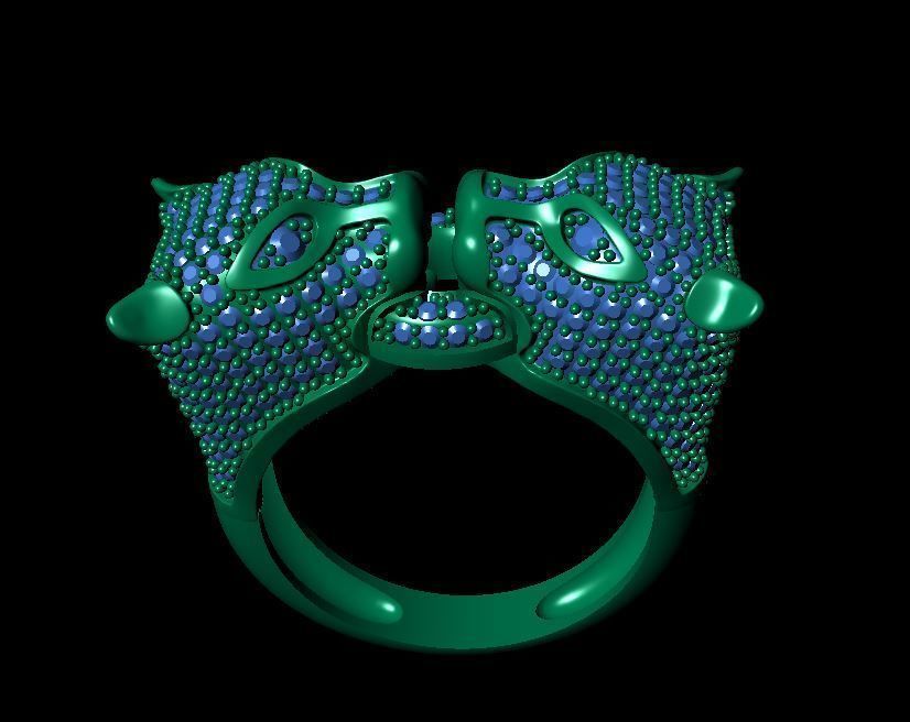 tiger ring 3D print model_4