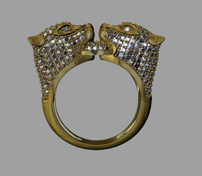 tiger ring 3D print model_3