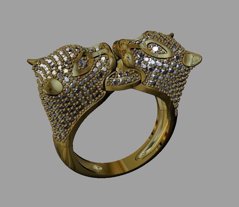 tiger ring 3D print model_1
