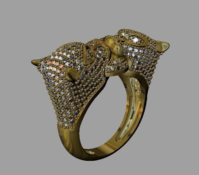 tiger ring 3D print model_2