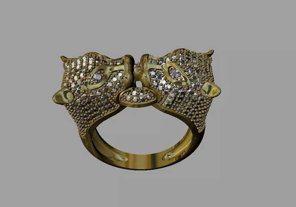 tiger ring 3D print model_0