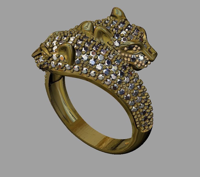 tiger ring 3D print model_3