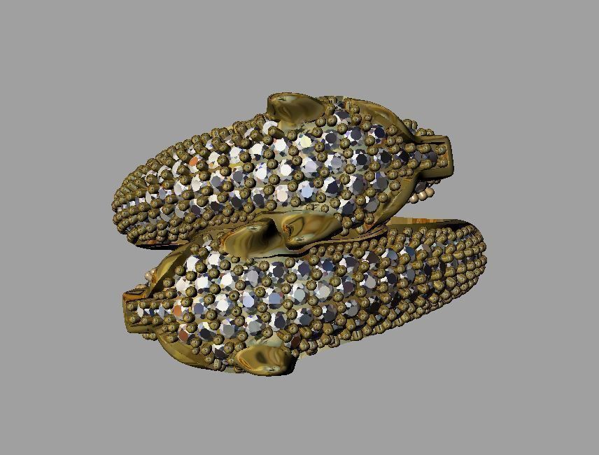 tiger ring 3D print model_2