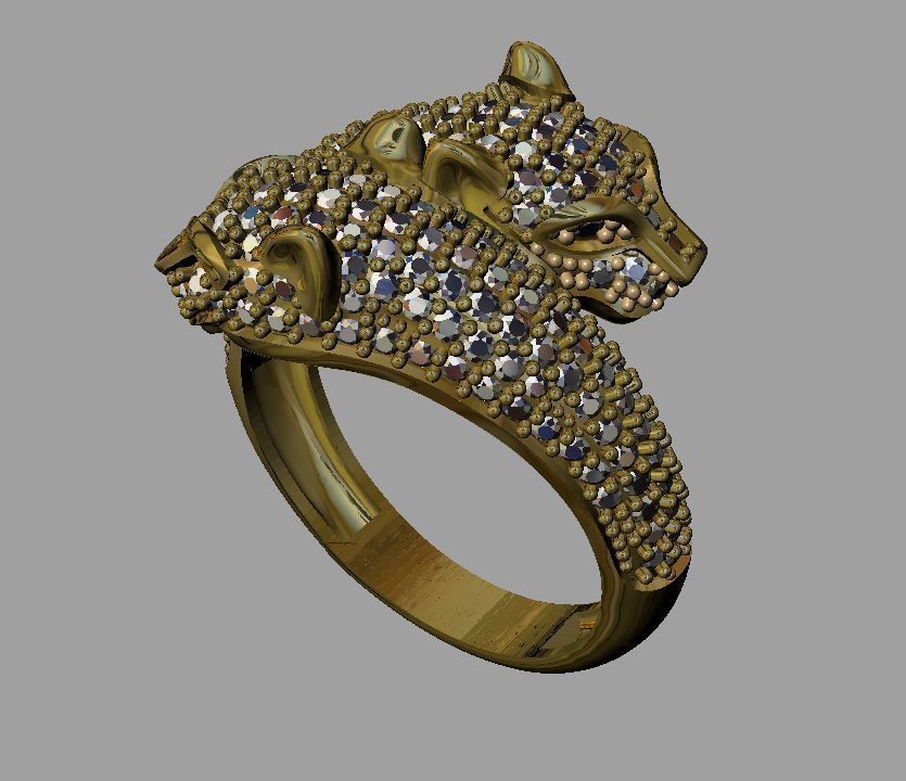 tiger ring 3D print model_1