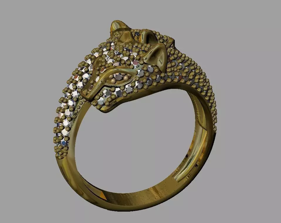 tiger ring 3D print model_0