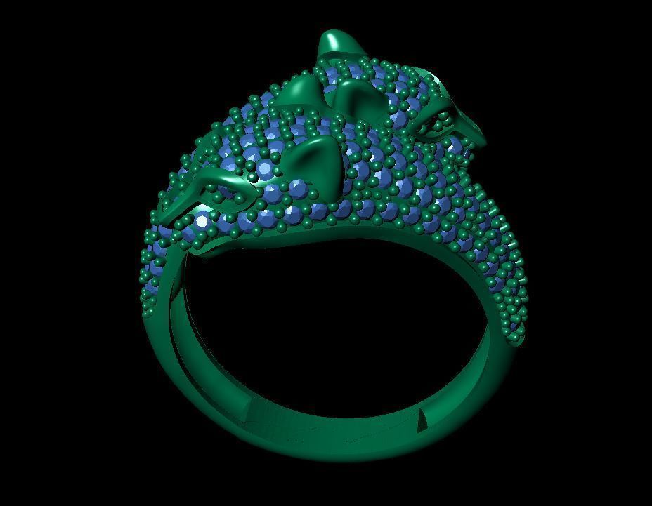 tiger ring 3D print model_4