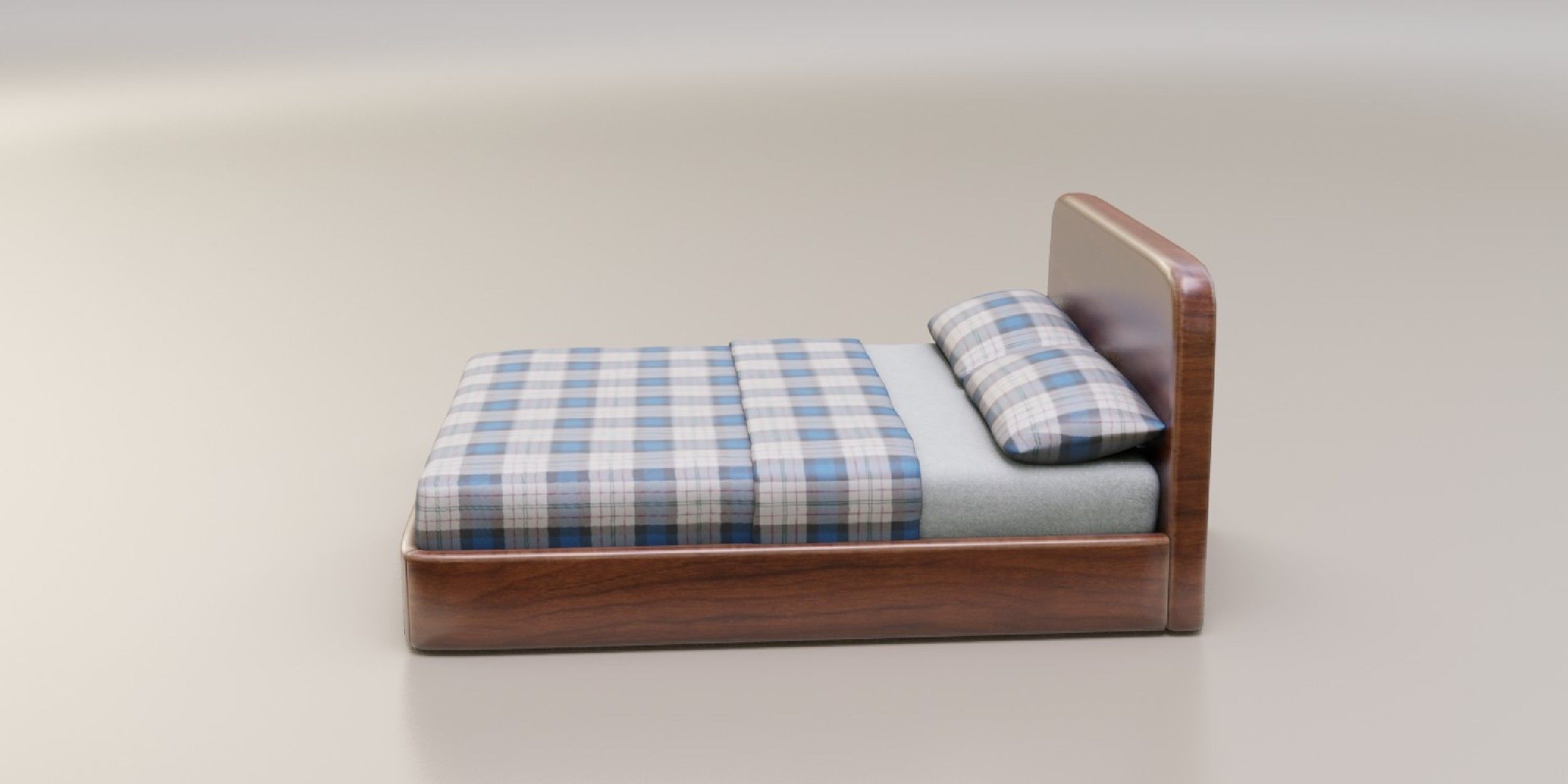 Bed 03 model in Blender 3D model_3
