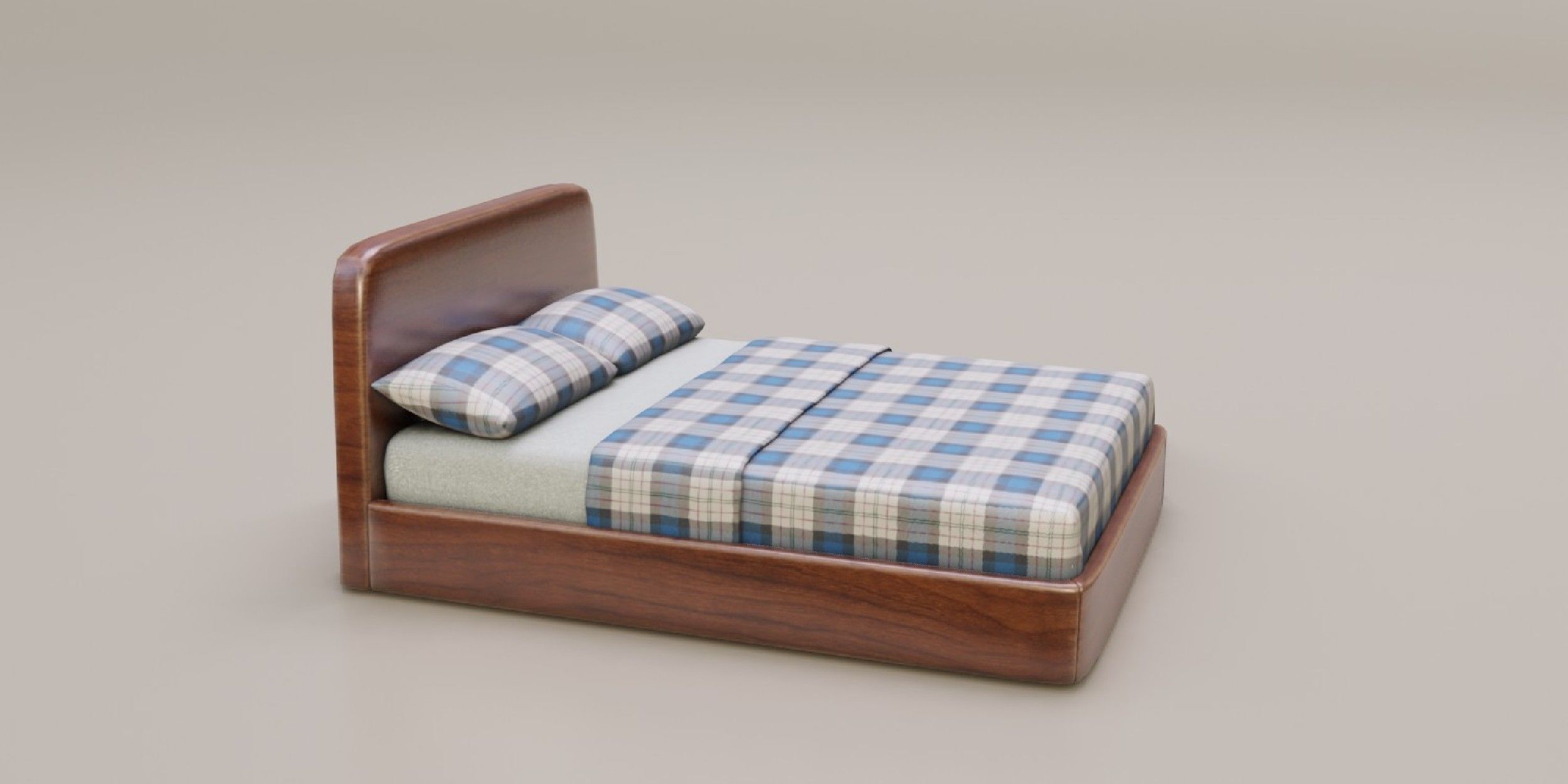 Bed 03 model in Blender 3D model_5