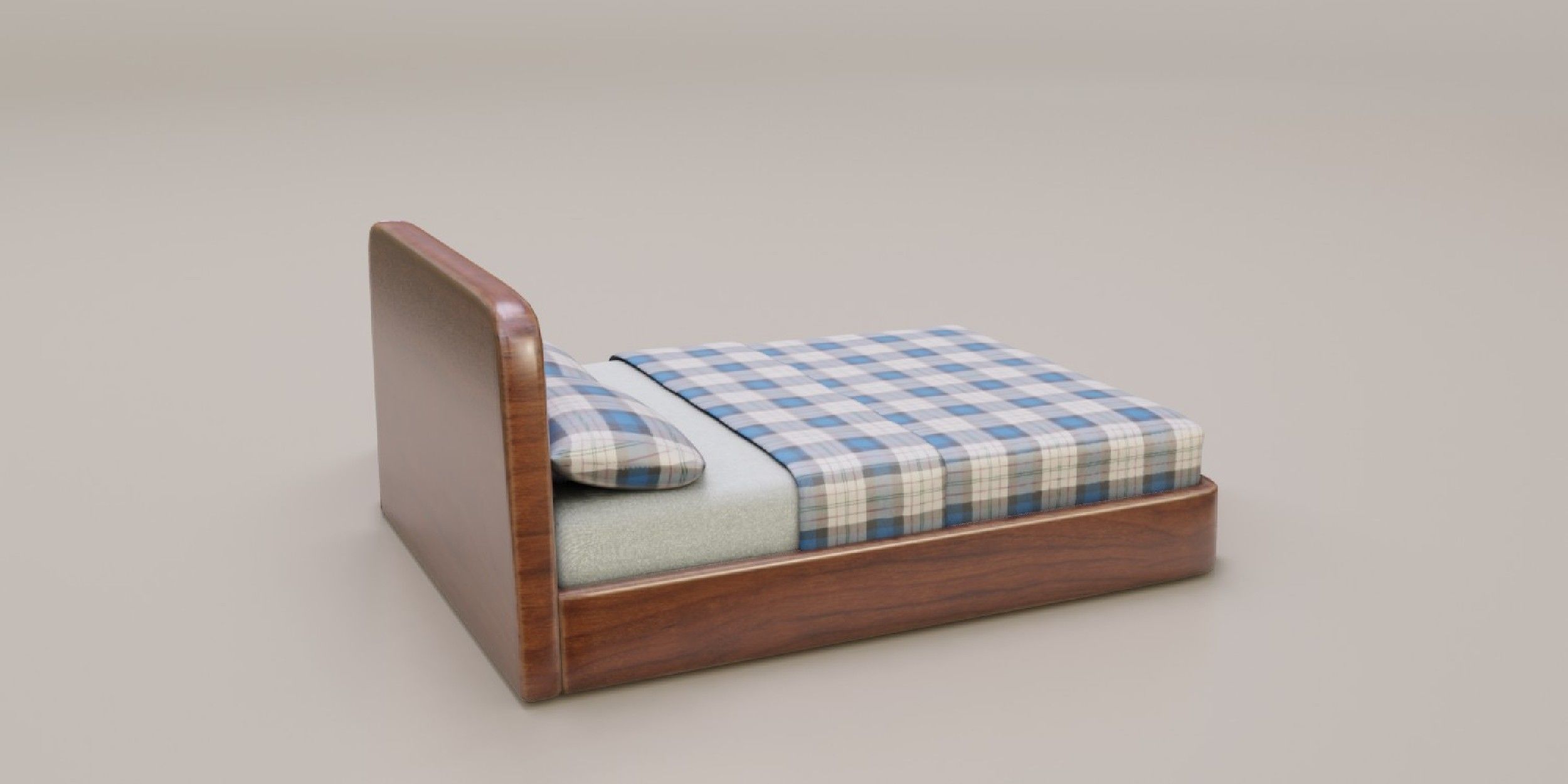 Bed 03 model in Blender 3D model_4