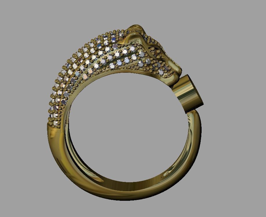 tiger ring 3D print model_2
