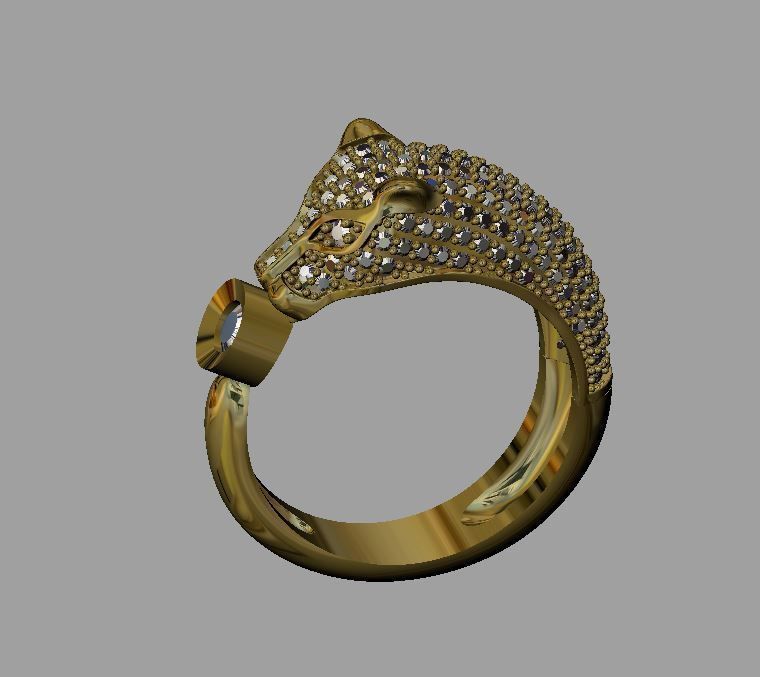 tiger ring 3D print model_4