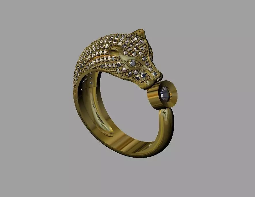 tiger ring 3D print model_0