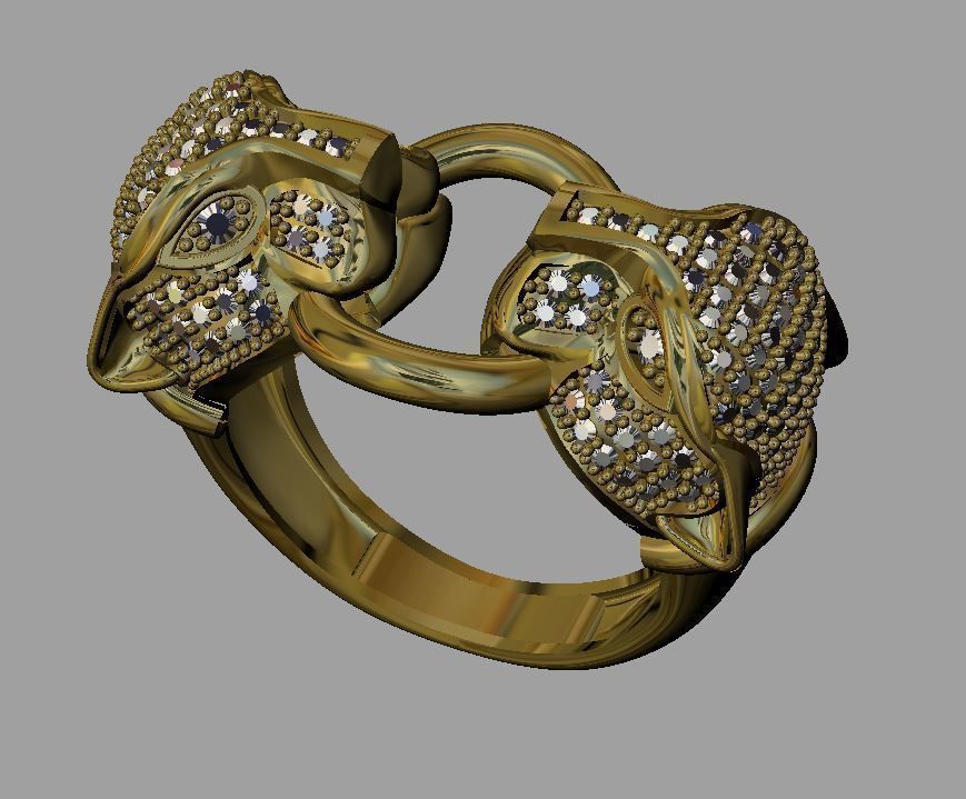 tiger ring 3D print model_4