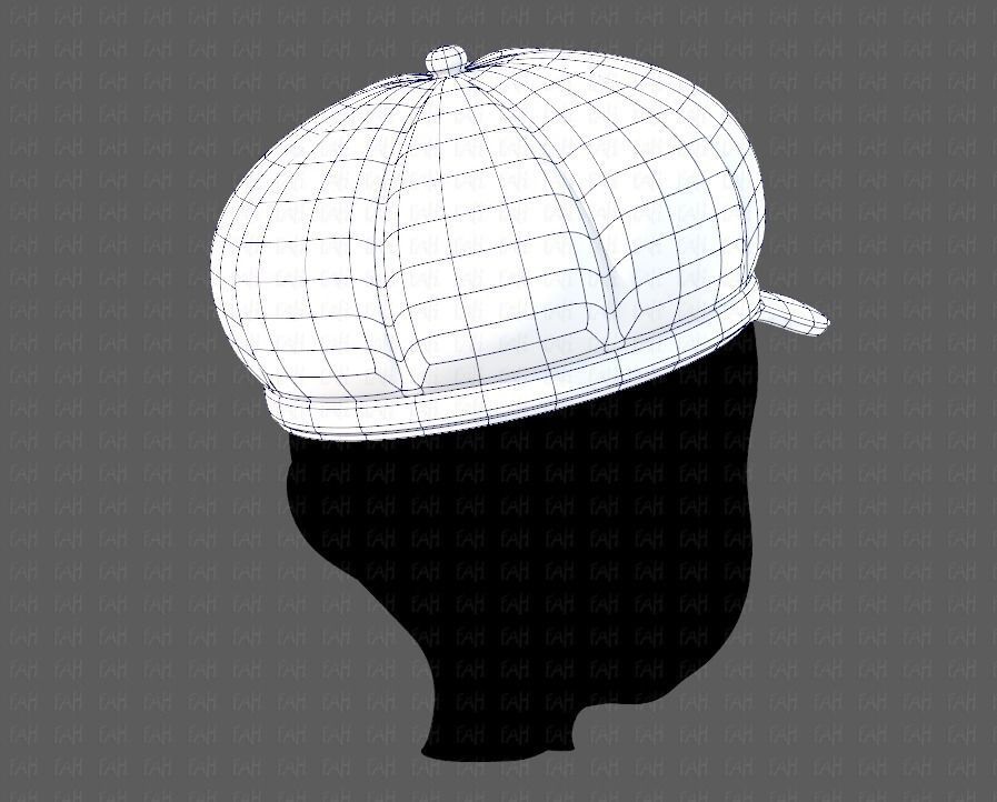 Cap V14 Low-poly 3D model_12