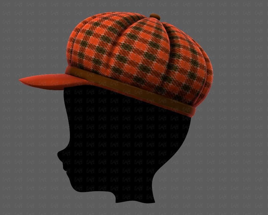 Cap V14 Low-poly 3D model_7