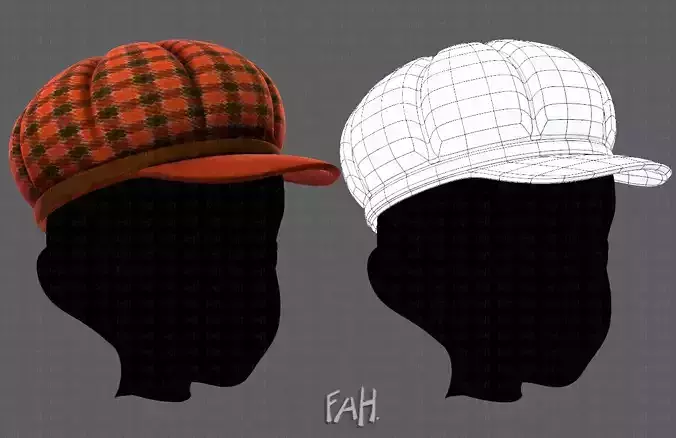 Cap V14 Low-poly 3D model