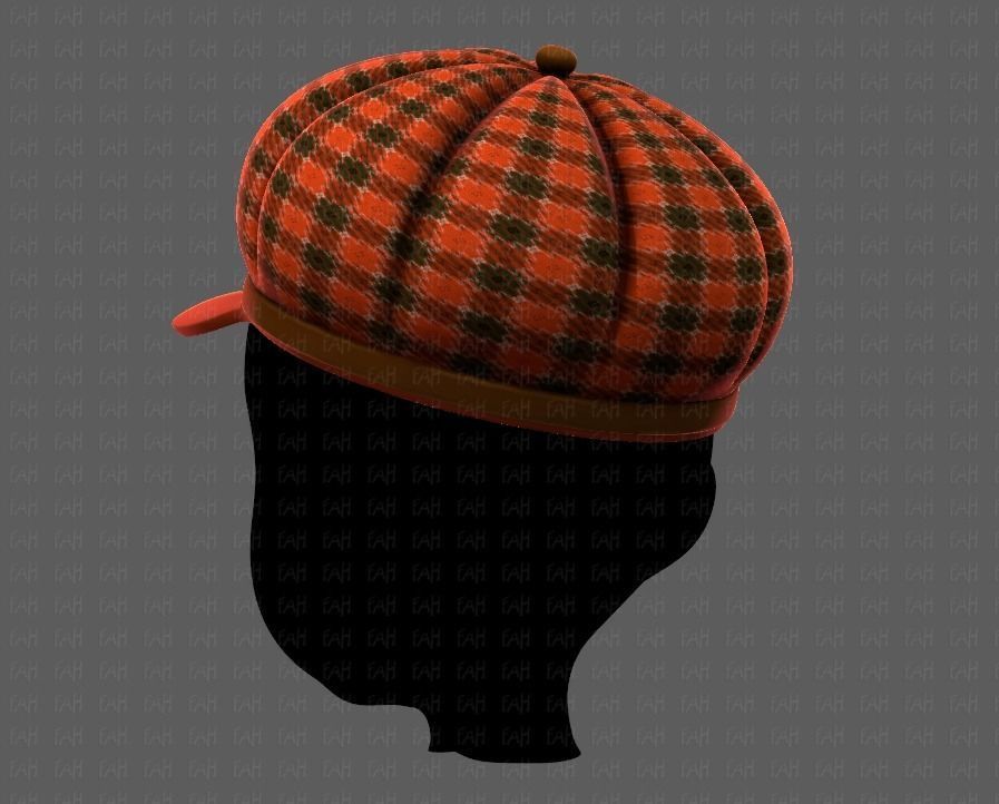 Cap V14 Low-poly 3D model_6