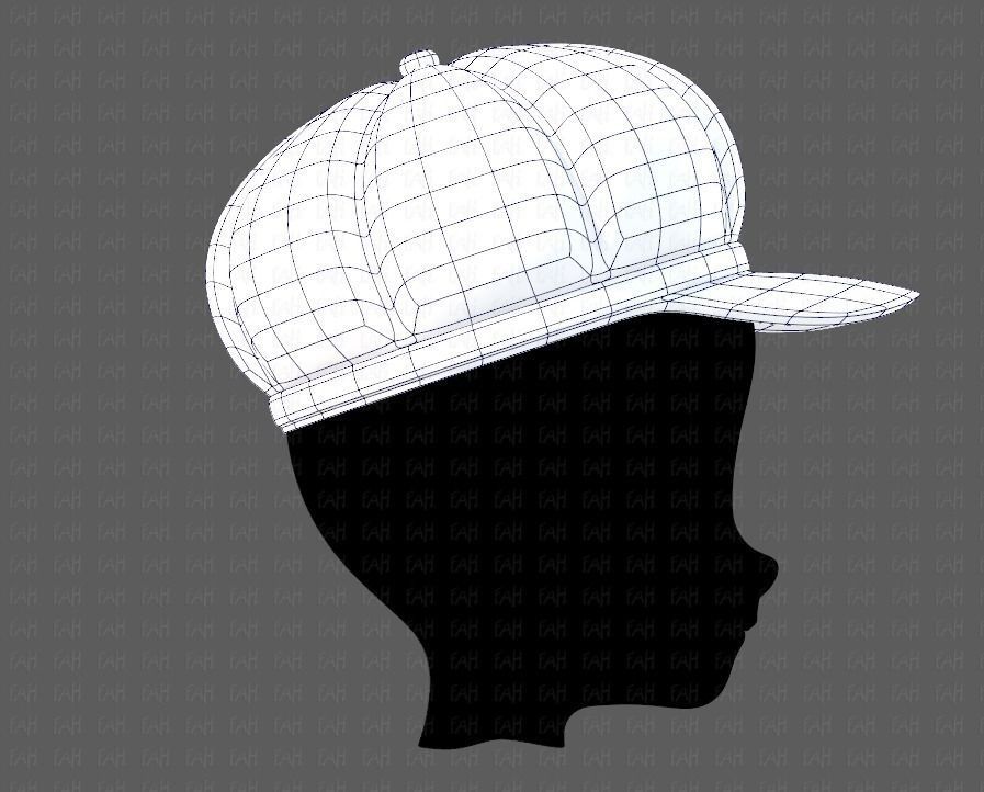 Cap V14 Low-poly 3D model_11