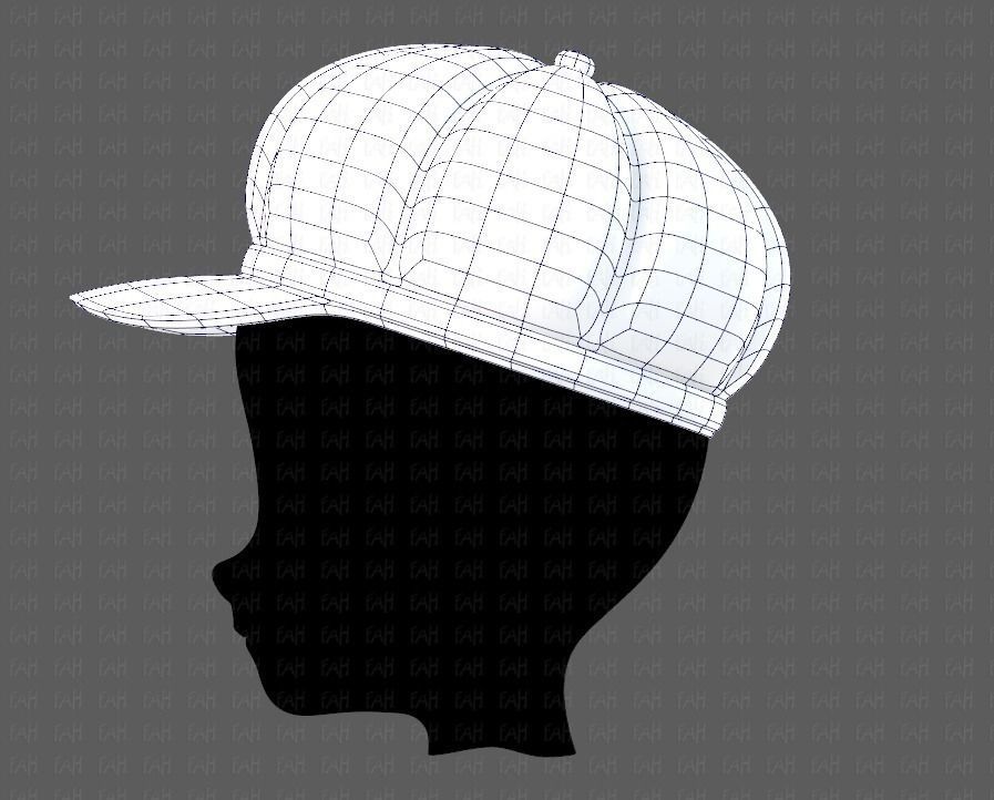 Cap V14 Low-poly 3D model_15