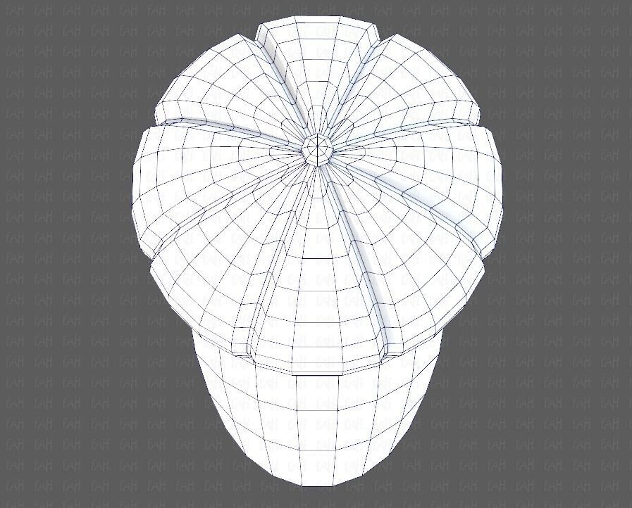 Cap V14 Low-poly 3D model_36