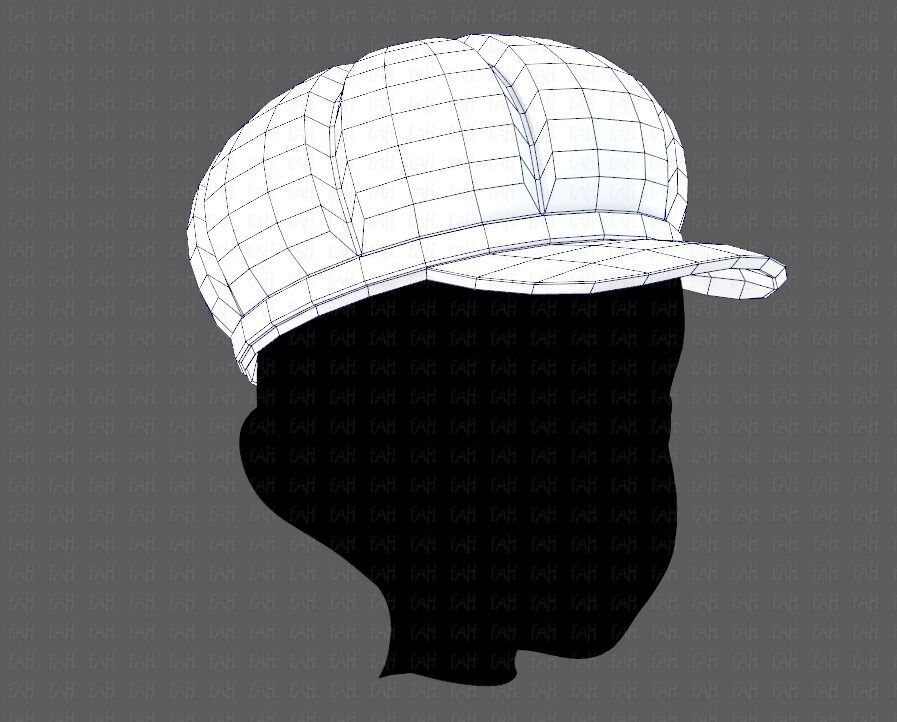 Cap V14 Low-poly 3D model_26