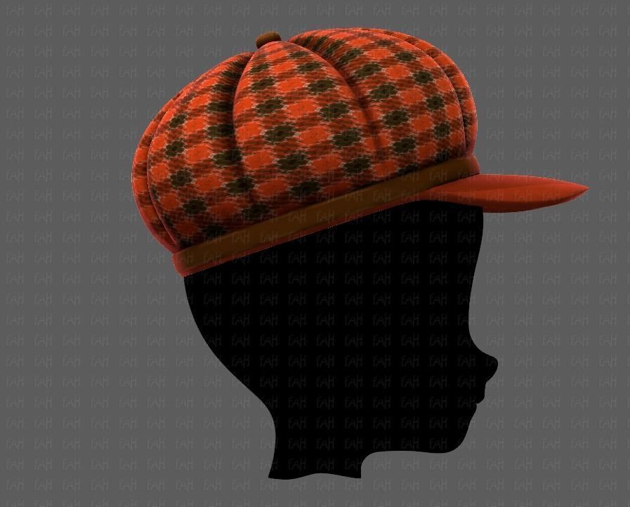 Cap V14 Low-poly 3D model_3