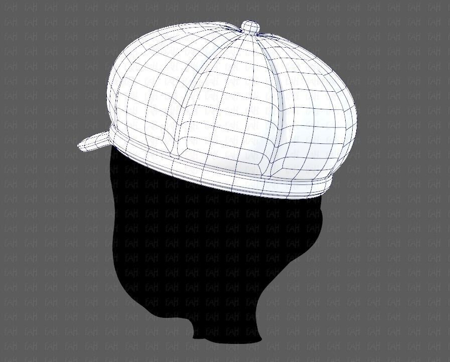 Cap V14 Low-poly 3D model_14