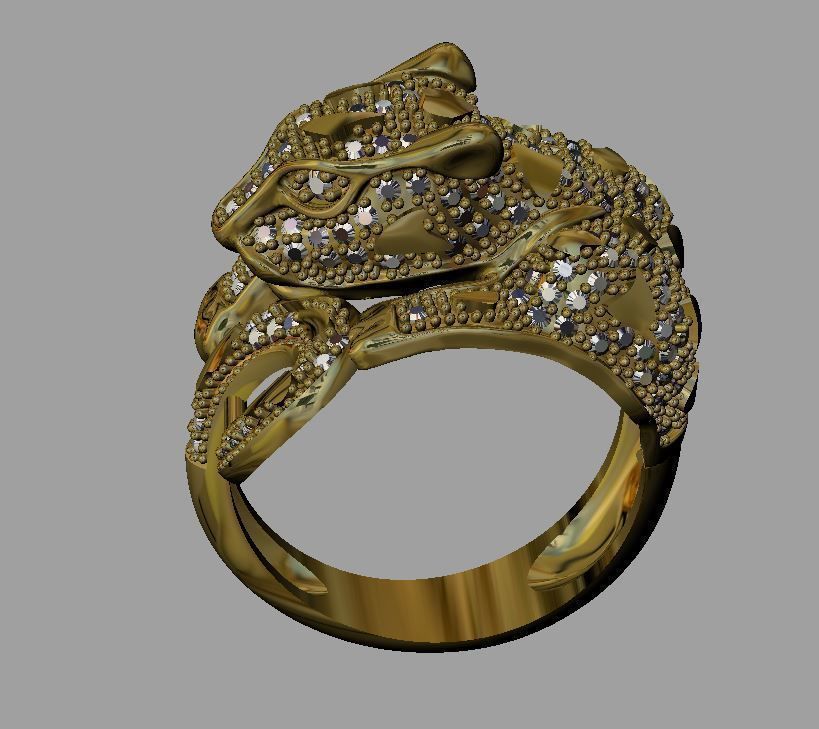 tiger ring 3D print model_3