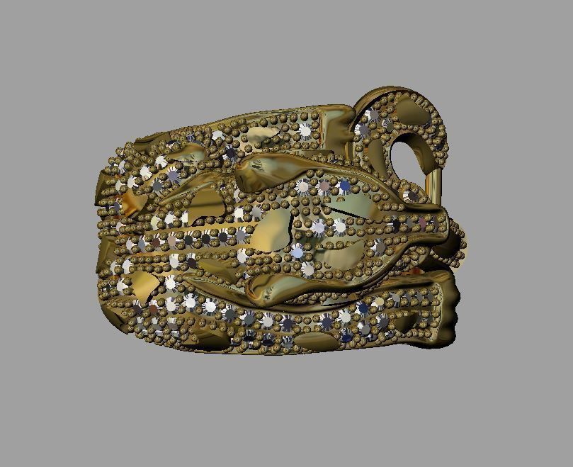 tiger ring 3D print model_1